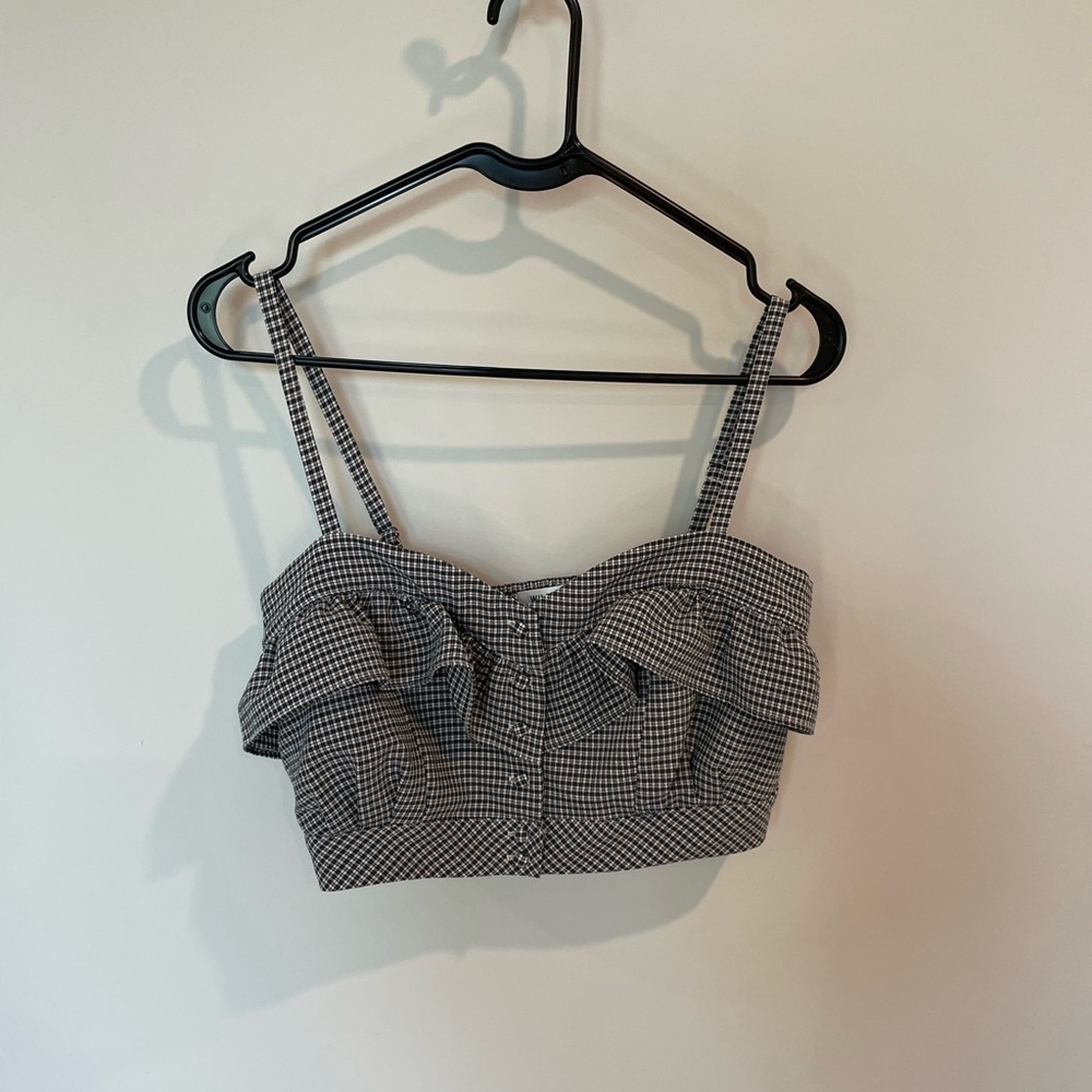 Wild Honey Checkered Crop Tank Size M